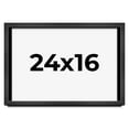 thumbnail image 1 of 24x16 Frame Black Charcoal Grey Wood Textured Picture Frame | 0.75 Inch Moulding Width | Gunmetal, 1 of 8