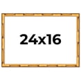 thumbnail image 1 of 24x16 Frame Gold Bamboo Picture Frame - Complete Modern Photo Frame Includes UV Acrylic Shatter, 1 of 8