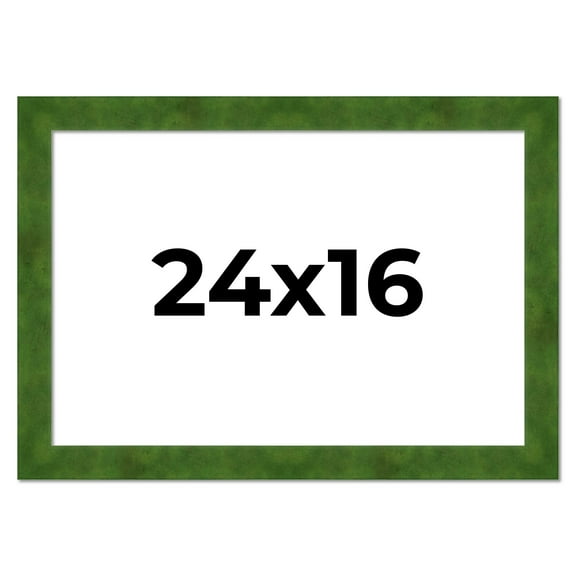 24x16 Frame Green Burl Solid Wood Picture Frame | 1.75 Inches Moulding Width | Interior Frame Depth