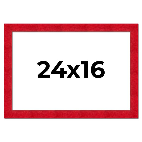 24x16 Frame Red Burl Solid Wood Picture Frame Width 1.75 Inches | Interior Frame Depth 0.5 Inches |