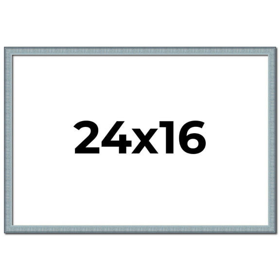 24x16 Frame Rustic Sky Blue Solid Wood Picture Frame | 0.75 Inch Moulding Width |Includes UV