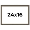 thumbnail image 1 of 24x16 Frame Silver Real Wood Picture Frame Width 1.25 Inches | Interior Frame Depth 0.5 Inches |, 1 of 8