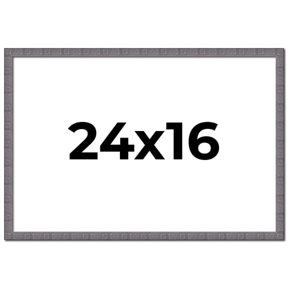 24x16 Frame Slate Blue Distressed Rustic Solid Wood Picture Frame | 0.75 Inch Moulding Width |
