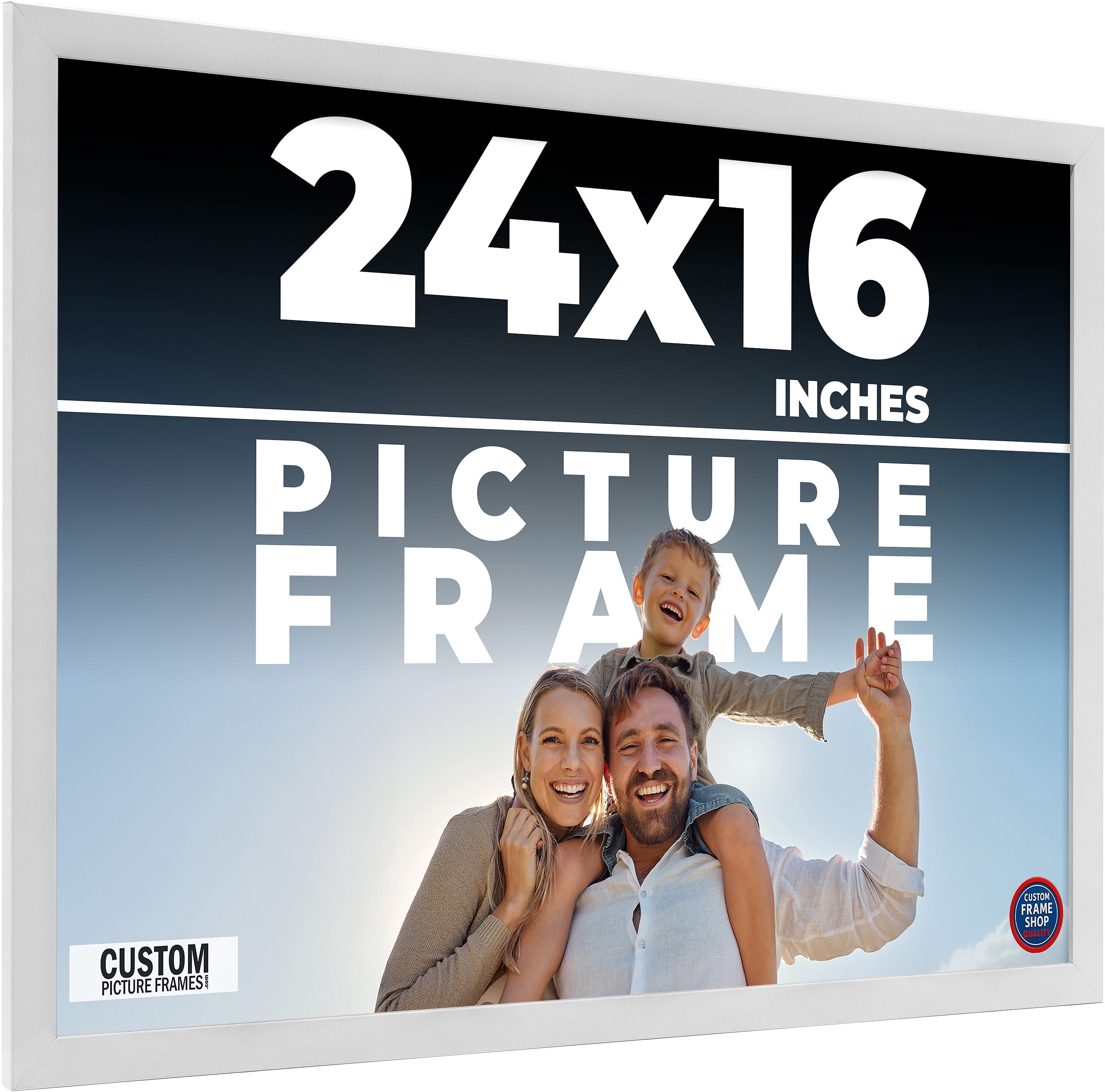 24x16 Frame White Real Wood Picture Frame Width 0.75 inches | Interior ...