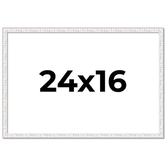 24x16 Frame White Real Wood Picture Frame Width 0.75 inches | Interior Frame Depth 0.5 inches |