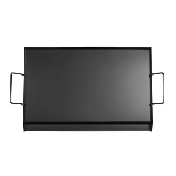 24x16 Inch Flat Top Griddle Carbon Steel Universal BBQ Grill Pan - Pre-Seasoned, Outdoor Cooking, Camping Stove, Countertop, Gas Stove Compatible, Heavy Duty Restaurant Quality Cookware (Black)