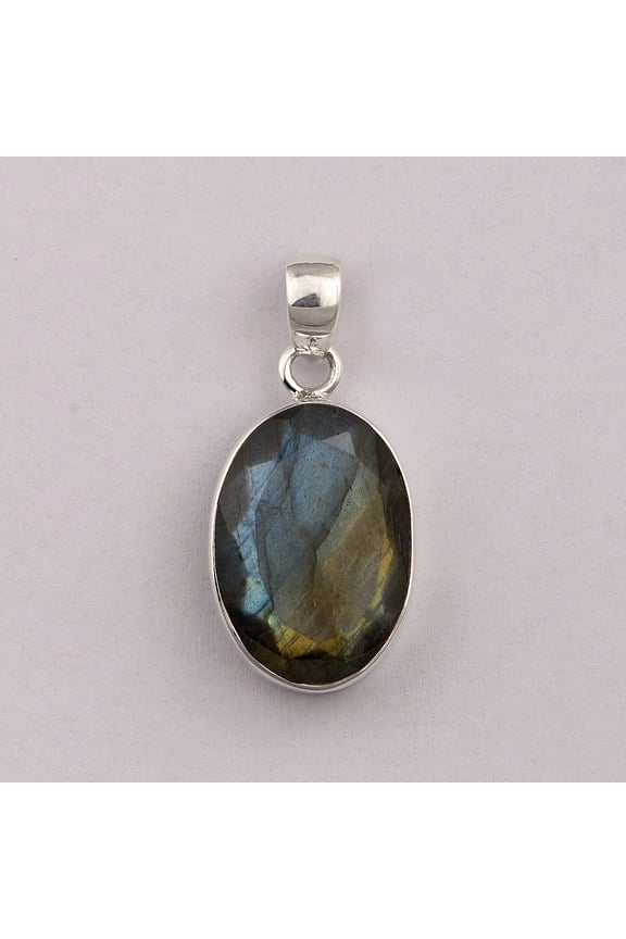 24x16 MM Oval Shape Labradorite 925 Sterling Silver Solitaire Valentines Day Gifts Pendant