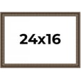 thumbnail image 1 of 24x16 Ornate Brown Real Wood Picture Frame Width 1.5 Inches | Interior Frame Depth 0.5 Inches |, 1 of 8