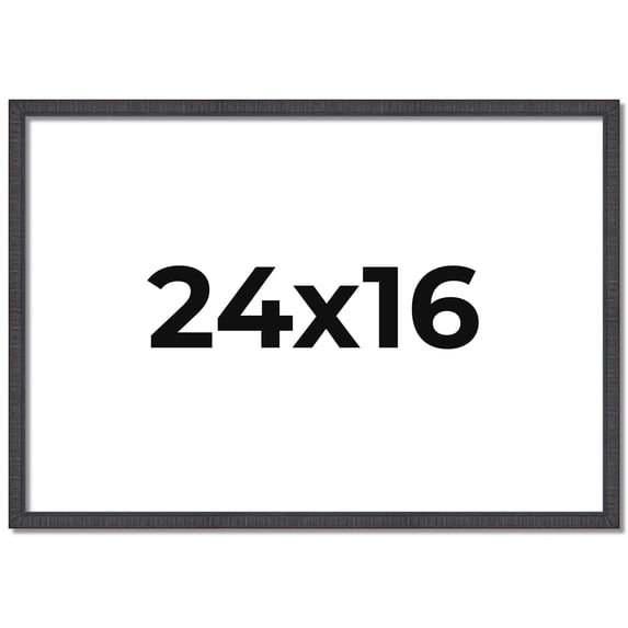 24x16 Rustic Brown Real Wood Picture Frame Width 0.75 inches | Interior Frame Depth 0.5 inches |