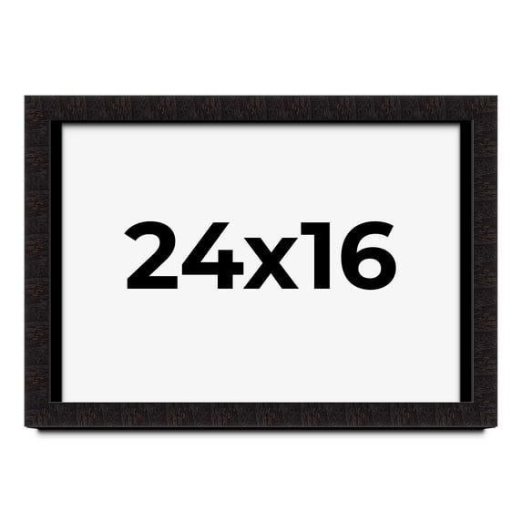24x16 Shadow Box Black Solid Wood Display Picture Frame | 1 Inch Rabbet Depth | | 1.375 Inch