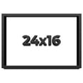 thumbnail image 1 of 24x16 Shadow Box Frame Black | 1 inches Deep Real Wood Contemporary Shadowbox Display Frame | UV, 1 of 8