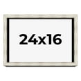 thumbnail image 1 of 24x16 Shadow Box Frame Silver | 1.625 Inches Deep Real Wood Contemporary Shadowbox Display Frame |, 1 of 7