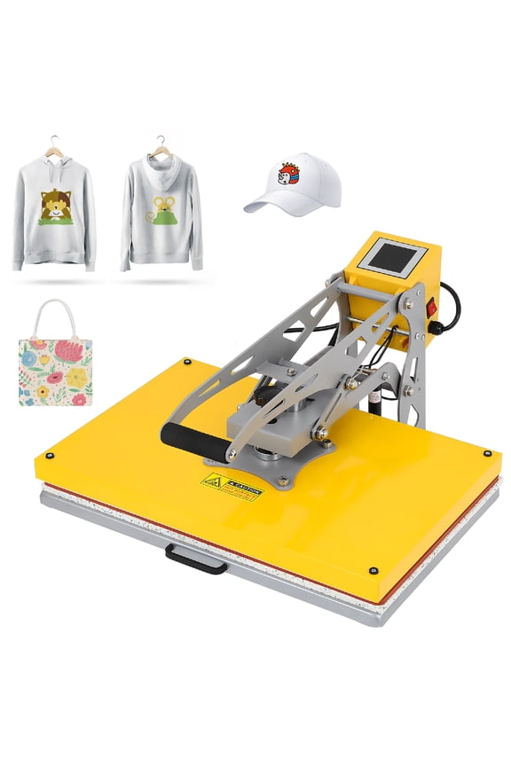 Semi Automatic Heat Press Machine with Large Heating Plate for T Shirts and Fabrics