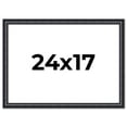 thumbnail image 1 of 24x17 Frame Black Real Wood Picture Frame Width 1.25 inches | Interior Frame Depth 0.5 inches |, 1 of 8