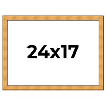 24x17 Frame Gold Rustic Solid Wood Picture Frame | 1.25 Inch Wide Moulding | Rustique Gold