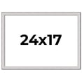 thumbnail image 1 of 24x17 Frame Silver Inner Slope Bevel Picture Frame | 1 Inch Moulding Width | 0.75 Inch Rabbet Depth, 1 of 8
