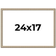 thumbnail image 1 of 24x17 Frame Silver Real Wood Picture Frame Width 0.75 Inches | Interior Frame Depth 0.5 Inches |, 1 of 8