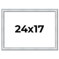 thumbnail image 1 of 24x17 Frame Sterling Silver Solid Wood Picture Frame | 1.25 Inch Moulding Width | 0.75 Inch, 1 of 8