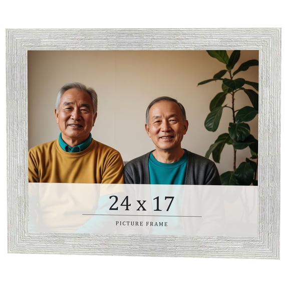 24x17 Frame White Real Wood Picture Frame Width 1.5 inches | Interior Frame Depth 0.5 inches | Barn