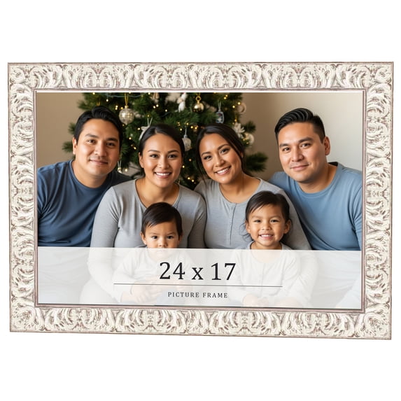 24x17 Frame White Real Wood Picture Frame Width 1.5 inches | Interior Frame Depth 0.5 inches |