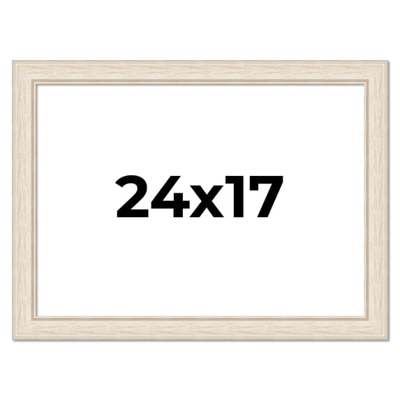 24x17 Frame White Real Wood Picture Frame Width 1.75 inches | Interior Frame Depth 0.5 inches |