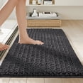 thumbnail image 1 of 24x17 Inch Chenille Bathroom Rug Extra Soft Thick Long Pile Absorbent Non Slip Machine Washable and Dryable for Bathroom(Dark Gray), 1 of 6
