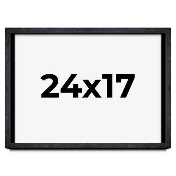 24x17 Shadow Box Frame Black | 1 Inches Deep Real Wood Farmhouse Shadowbox Display Frame | UV