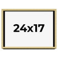 thumbnail image 1 of 24x17 Shadow Box Frame Gold | 1.375 Inches Deep Real Wood Contemporary Shadowbox Display Frame | UV, 1 of 7