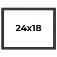 thumbnail image 1 of 24x18 Frame Black Real Wood Picture Frame Width 1.25 Inches | Interior Frame Depth 0.5 Inches |, 1 of 8