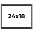 thumbnail image 1 of 24x18 Frame Black Real Wood Picture Frame Width 1.25 inches | Interior Frame Depth 0.5 inches |, 1 of 8