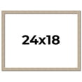 thumbnail image 1 of 24x18 Frame Grey Solid Wood Picture Frame Width 1 Inches | Interior Frame Depth 0.5 Inches |, 1 of 8