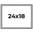 thumbnail image 1 of 24x18 Frame Silver Real Wood Picture Frame Width 1.125 Inches | Interior Frame Depth 0.5 Inches |, 1 of 8