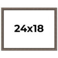thumbnail image 1 of 24x18 Frame Silver Real Wood Picture Frame Width 1.25 Inches | Interior Frame Depth 0.5 Inches |, 1 of 8