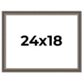 thumbnail image 1 of 24x18 Frame Silver Real Wood Picture Frame Width 1.25 Inches | Interior Frame Depth 0.5 Inches |, 1 of 8