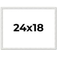 thumbnail image 1 of 24x18 Frame White Real Wood Picture Frame Width 0.75 inches | Interior Frame Depth 0.5 inches |, 1 of 8