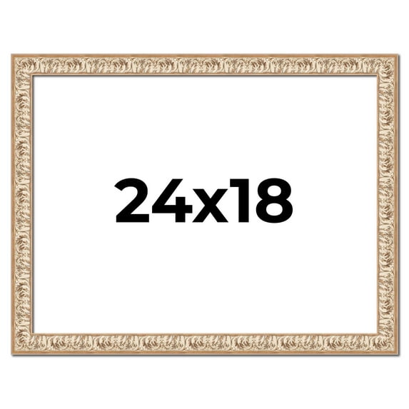 24x18 Frame White Real Wood Picture Frame Width 1.5 inches | Interior Frame Depth 0.5 inches |