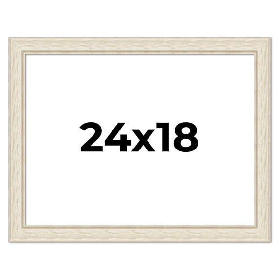 24x18 Frame White Real Wood Picture Frame Width 1.75 inches | Interior Frame Depth 0.5 inches |