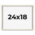 thumbnail image 1 of 24x18 Frame White Wheat Solid Wood Picture Frame | Moulding Width 0.75 Inches | Interior Depth 0.5, 1 of 8
