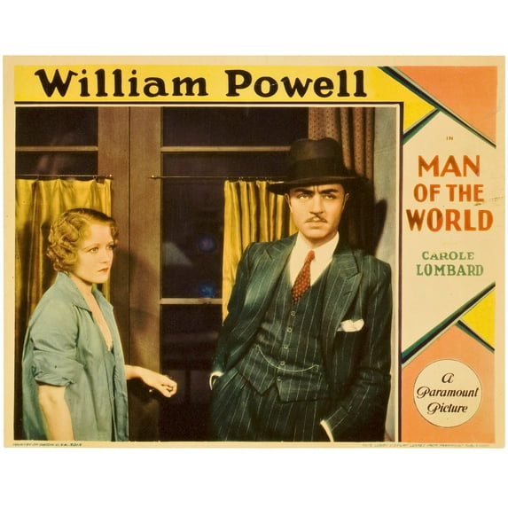 24x18in Coated Paper William Powell Lobby card for the American drama film Man of the World 1931