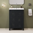 thumbnail image 1 of 24x18x34 Inches Vintage Style Small Bathroom Vanity Combo with Ceramic Sink, 2 Soft-close Doors, 1 of 9