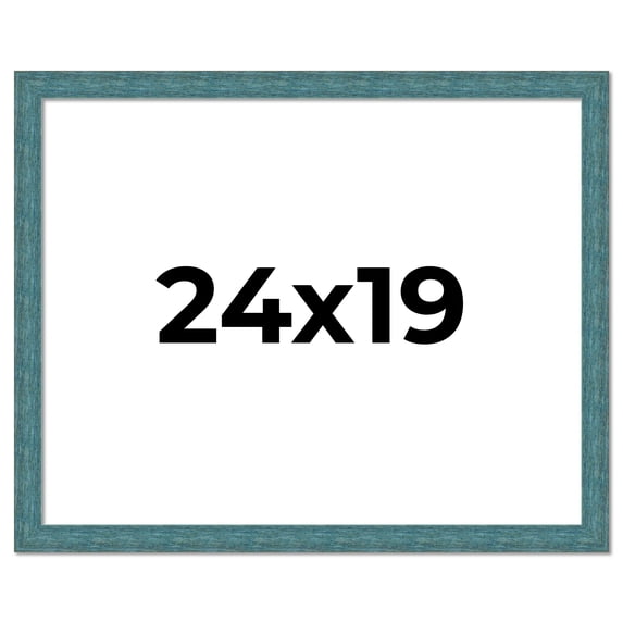 24x19 Frame Blue Rustic Barnwood Solid Wood Picture Frame Width 1.25 Inches | Interior Depth 0.5