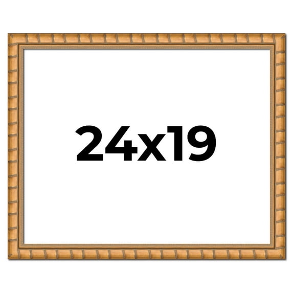 24x19 Frame Gold Real Wood Picture Frame Width 1.5 inches | Interior Frame Depth 0.5 inches |