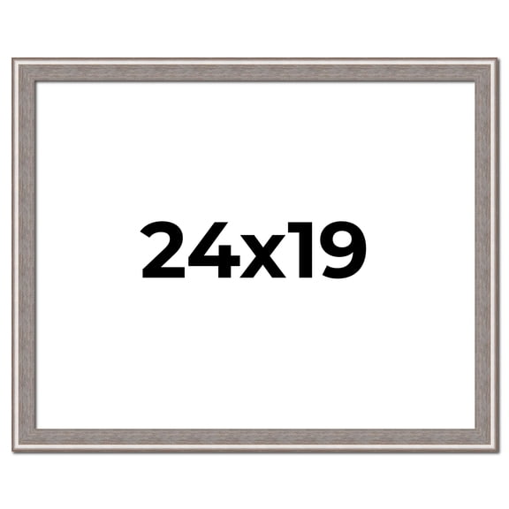 24x19 Frame Grey Real Wood Picture Frame Width 1.25 inches | Interior Frame Depth 0.5 inches | Hans