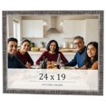 thumbnail image 1 of 24x19 Frame Silver Grey Distressed Solid Wood Picture Frame | 0.75 Inch Moulding Width | Interior, 1 of 8