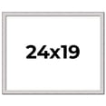 thumbnail image 1 of 24x19 Frame Silver Inner Slope Bevel Picture Frame | 1 Inch Moulding Width | 0.75 Inch Rabbet Depth, 1 of 8
