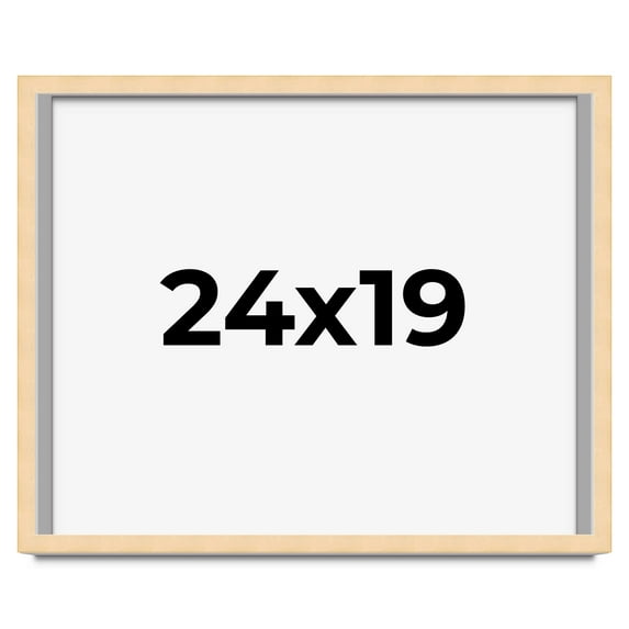 24x19 Shadow Box Frame Brown | 0.875 Inches Deep Real Wood Contemporary Shadowbox Display Frame |