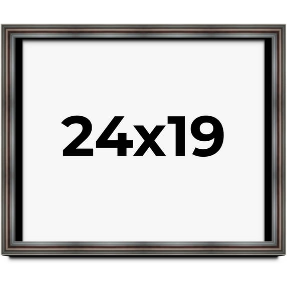 24x19 Shadow Box Frame Brown Cherry | 2.625 Inches Deep Pine Wood Traditional Shadowbox Display