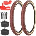 thumbnail image 1 of 2 Pack Bike Tires 24/26x2.125 inch Beach Cruiser Folding Bicycle Tires  and Pair Inner Tubes with Tire Levers Replacement Tire Set for Beach   Cruiser Urban Bicycle, 1 of 9