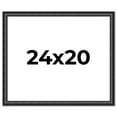 thumbnail image 1 of 24x20 Frame Black Real Wood Picture Frame Width 1.25 inches | Interior Frame Depth 0.5 inches |, 1 of 8