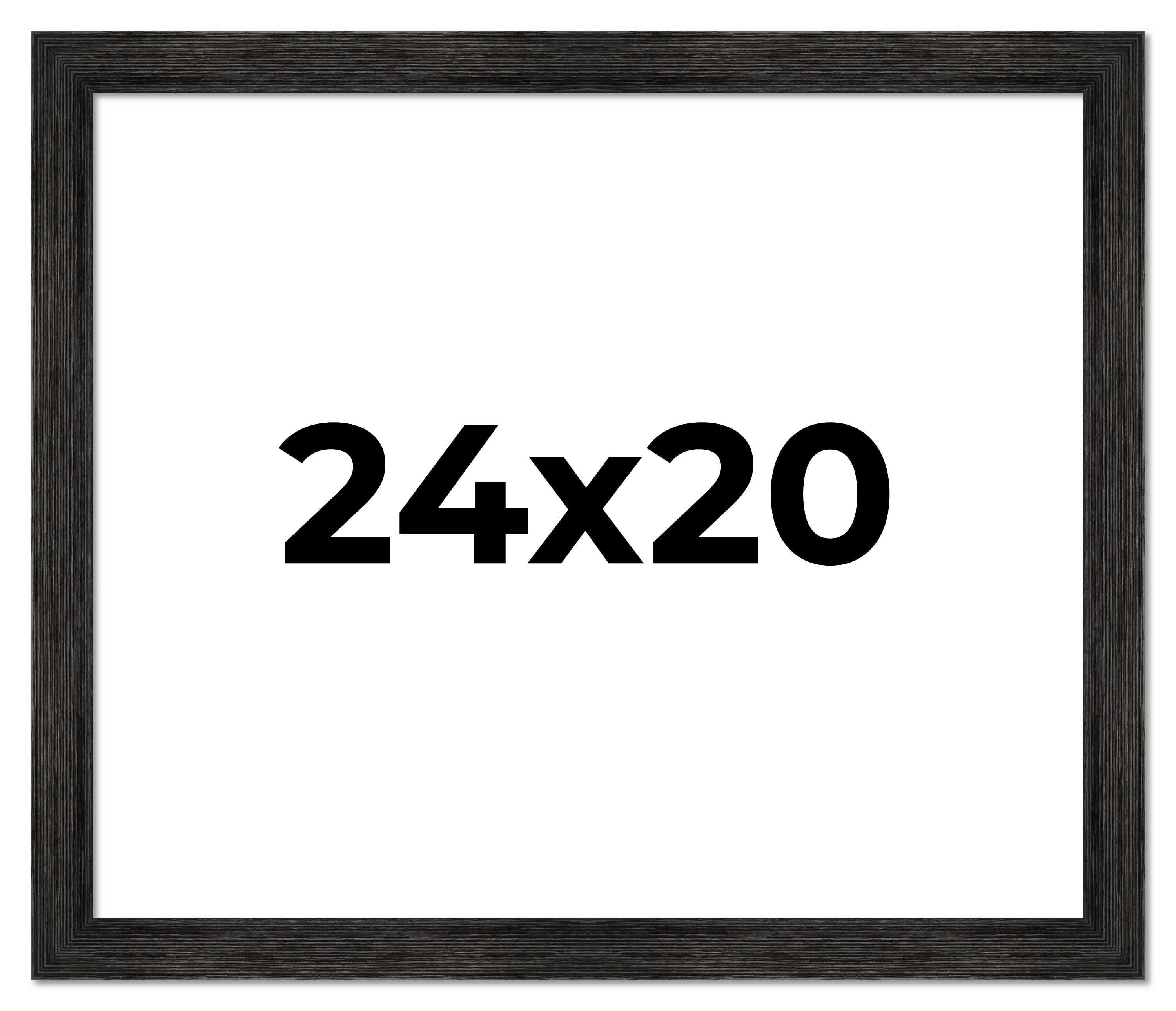 24x20 Frame Black Rustic Barnwood Solid Wood Picture Frame | 1.5 Inch ...
